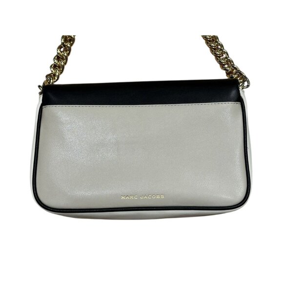Marc Jacobs Purse The J Marc Shoulder Crossbody Bag Black Beige Cream Gold OS - Picture 3 of 16